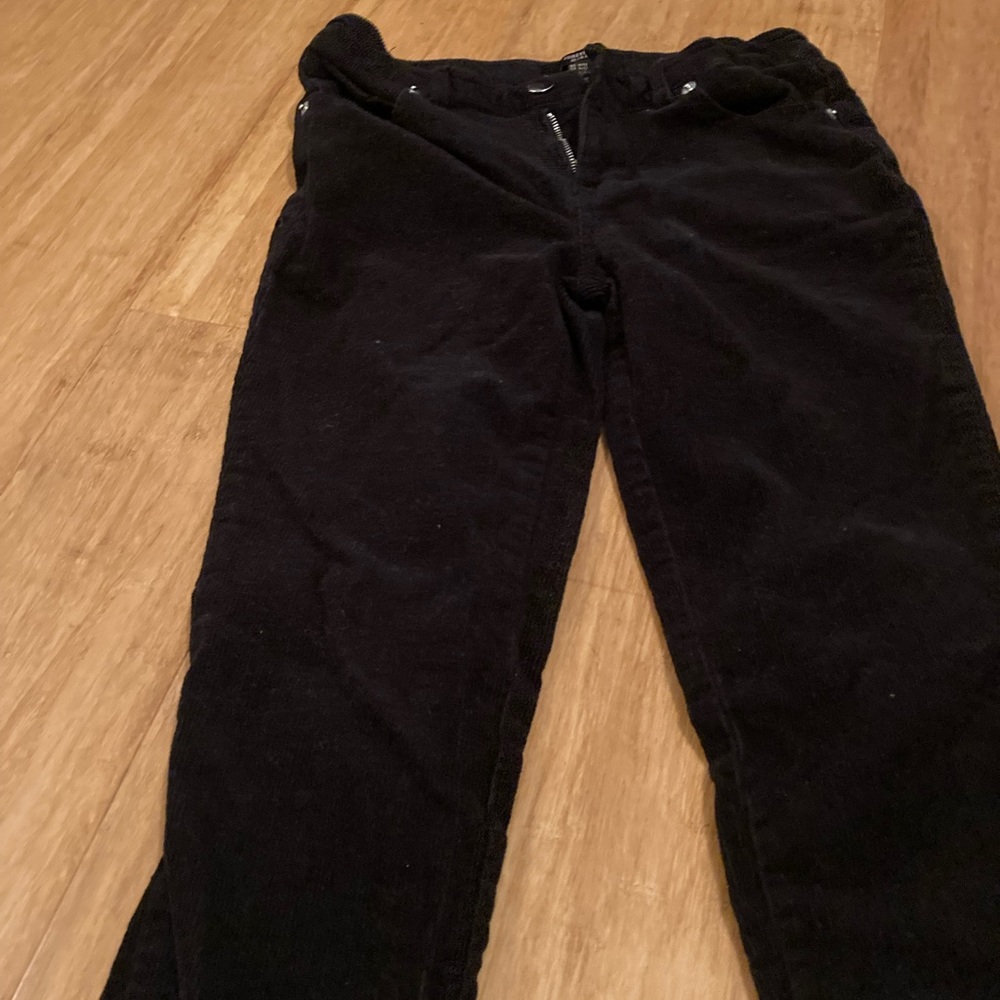 Girls black corduroys